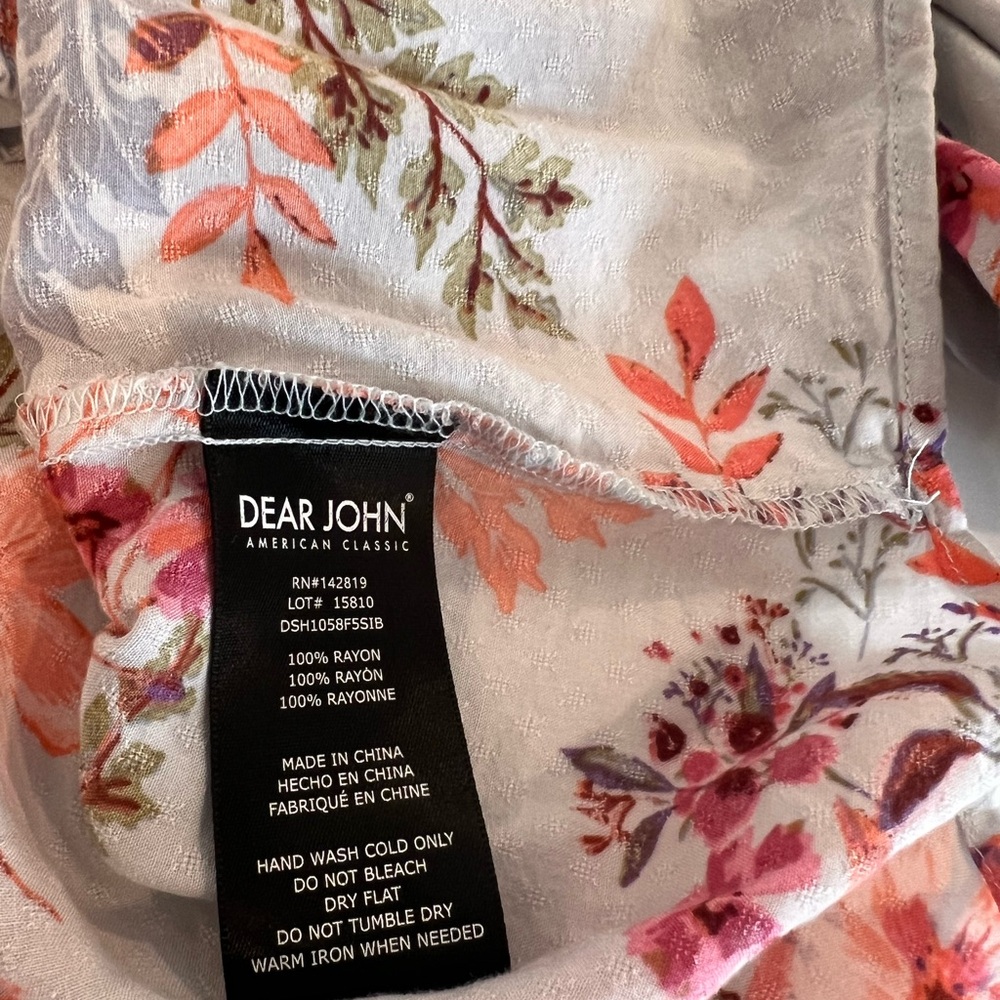 Dear John Audrey Spring in Bloom Blouse | Medium | Grey/ Pink - Picture 10 of 13